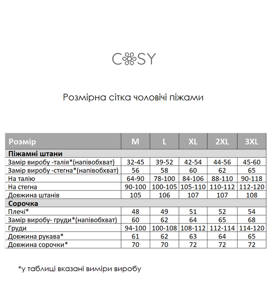 Піжама чоловіча COSY з фланелі (штани+сорочка) клітина сіро-чорна F671P3XL фото