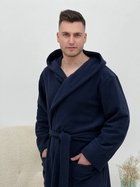 Чоловічий халат флісовий COSY з капюшоном M синій (P-915/M)