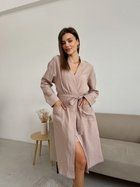 Жіночий халат COSY з мусліну довгий M колір латте (P-M18L/M)