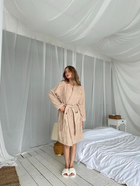 Жіночий махровий халат COSY Шарм беж MSH02XL фото