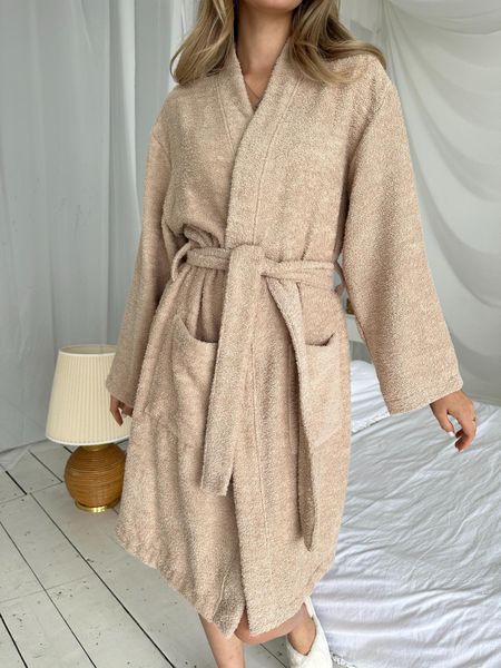 Жіночий махровий халат COSY Шарм беж MSH02XL фото