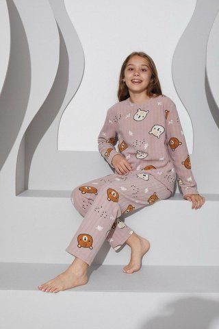 Піжама дитяча тепла з флісу полар Ведмедики SS23064_k14-15 фото