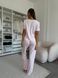 Жіночий піжамний комплект штани та футболка Rose Amour, блідо-рожевий SetPH1517L/XL фото 3