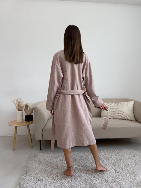 Жіночий халат COSY із мусліну довгий латте M18L2XL фото