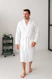 Чоловічий вафельний халат "Alba" COSY, білий FL120ML-XL фото