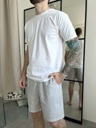 Комфортний костюм COSY (Шорти+Футболка) DUO унісекс з бавовни M клітинка грейдж В11SH+f01