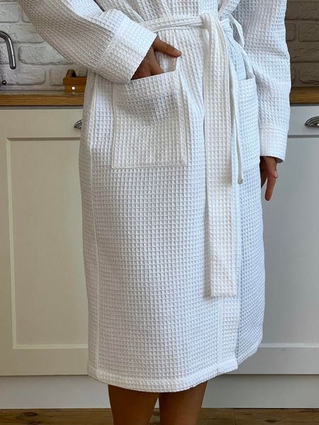 Чоловічий вафельний халат "Alba" COSY, білий FL120ML-XL фото