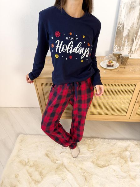 Лонгслів жіночий Happy Holidays, синій LW212XL фото