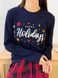 Лонгслів жіночий Happy Holidays, синій LW212XL фото 2
