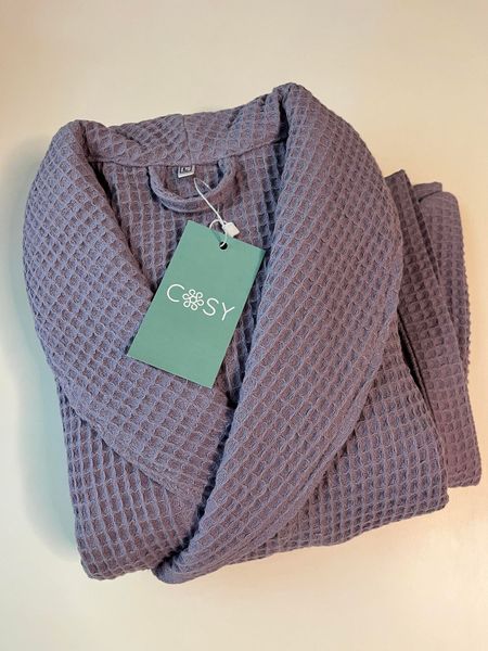 Жіночий Вафельний халат COSY шаль лаванда 301XL фото