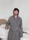 Чоловічий халат з капюшоном COSY махровий Fortune сірий 925H12XL фото 5