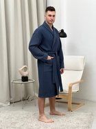 Чоловічий вафельний халат шаль Сапфір COSY розмір M синій (P-920/M)