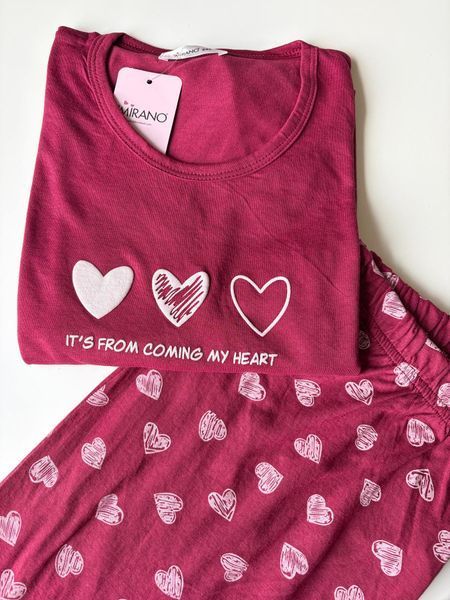 Жіночий домашній комплект "From My Heart" батал (штани+футболка) Mir27524XLмокко(bark) фото