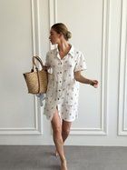 Пляжна туніка COSY з мусліну "Морська Мрія" S біла MD20