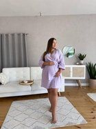 Халат жіночий для вагітних COSY кімоно з мусліну 2XL лавандовий (V-M12/2XL)
