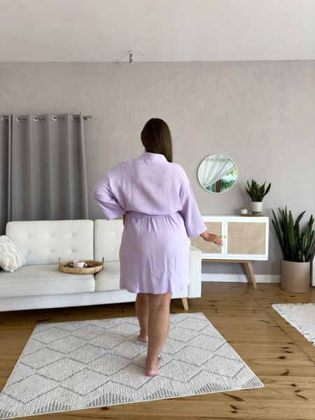 Халат для вагітних мусліновий COSY, лаванда M12PreXL фото