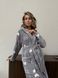 Жіночий халат з капюшоном COSY теплий Котики велсофт VEL022R22XL/3XL фото 5