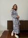 Жіночий халат з капюшоном COSY теплий Котики велсофт VEL022R22XL/3XL фото 6
