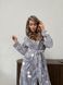 Жіночий халат з капюшоном COSY теплий Котики велсофт VEL022R22XL/3XL фото 4