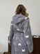 Жіночий халат з капюшоном COSY теплий Котики велсофт VEL022R22XL/3XL фото 3