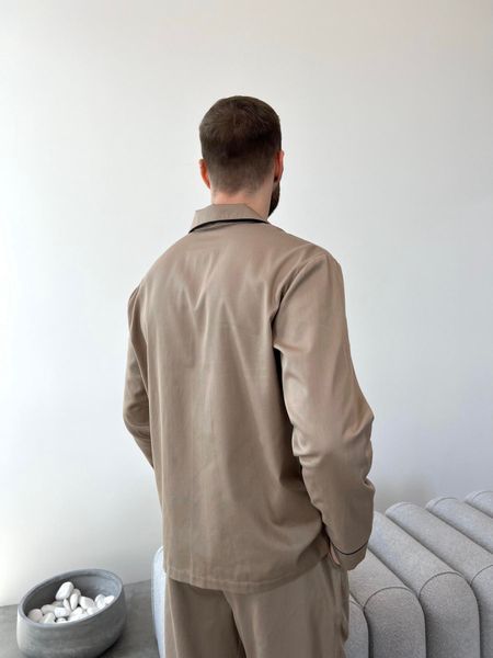 Піжама чоловіча COSY з cатину (штани+сорочка), Iced Coffee SP500/12XL фото