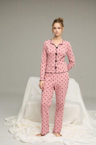 Піжама жіноча трикотажна Romance, темна пудра SS26004-1XL фото