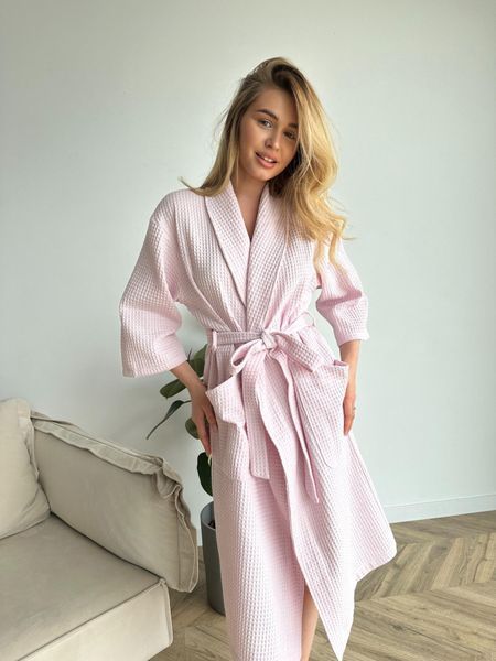 Вафельний халат COSY Жіночий шаль світло ліловий 3042XL фото