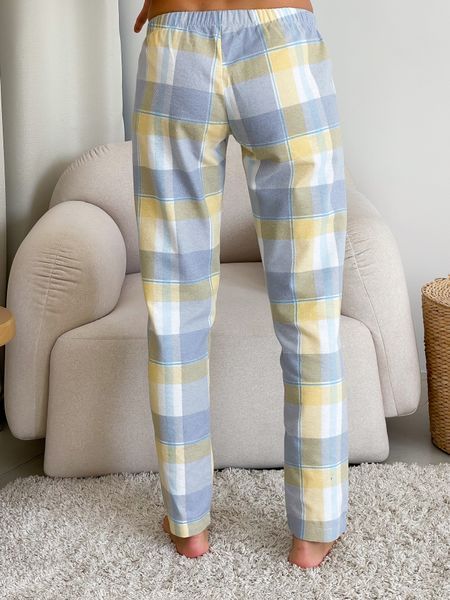 Піжамні штани жіночі COSY клітина жовто/сірий F50PL фото