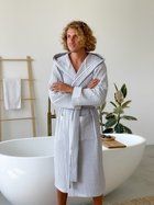 Чоловічий вафельний халат COSY з капюшоном XL світло-сірий (P-901/XL)